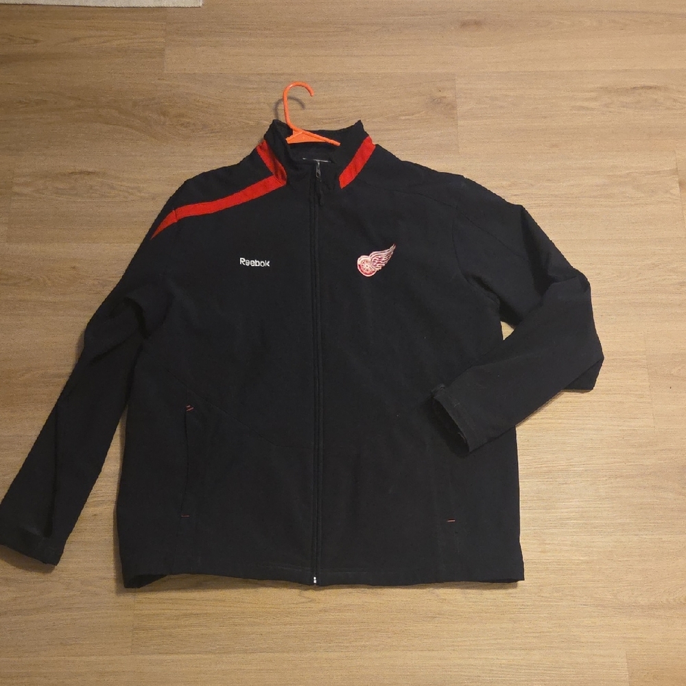 Reebok Men's Detroit Red Wings Black Jacket NHL Authentic Apparel XL